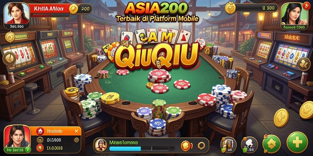 Tampilan gameplay QiuQiu yang seru dan menarik di ASIA200.