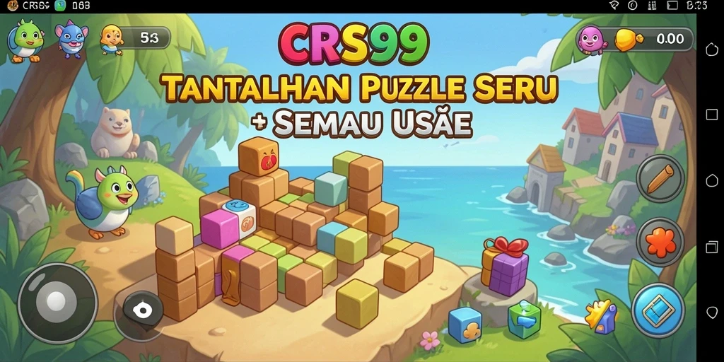 Tampilan menarik dengan gameplay yang menantang dari game Puzzle CRS99.