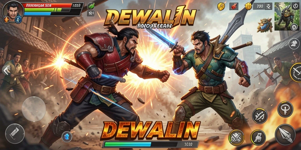 Tangkapan layar aksi menarik di DEWALIN dengan pertarungan yang menegangkan.