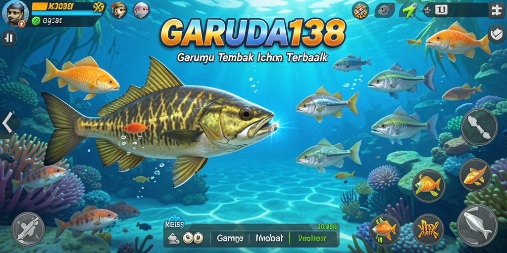 Tampilan gameplay menarik dari GARUDA138 saat menembak ikan.
