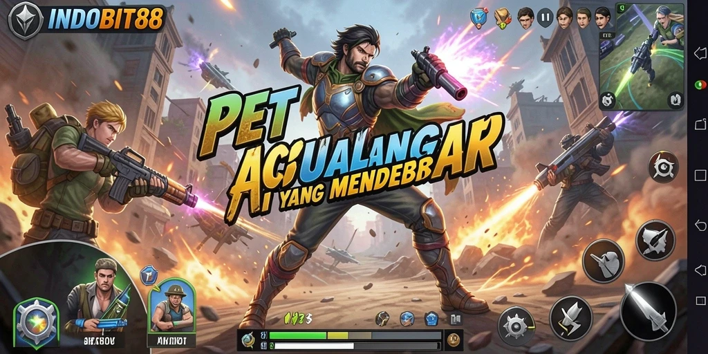 Tampilan gameplay action yang mendebarkan di INDOBIT88.