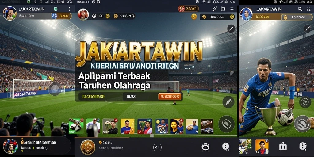 Tampilan antarmuka pengguna JAKARTAWIN yang menarik dan intuitif untuk taruhan olahraga.