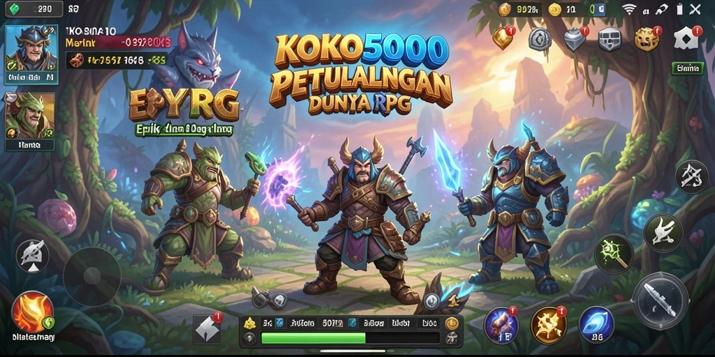 Tampilan gameplay KOKO5000 yang menakjubkan dalam dunia RPG.