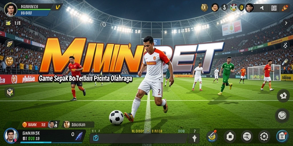 Tampilan menarik dari gameplay sepak bola di MIMINBET.