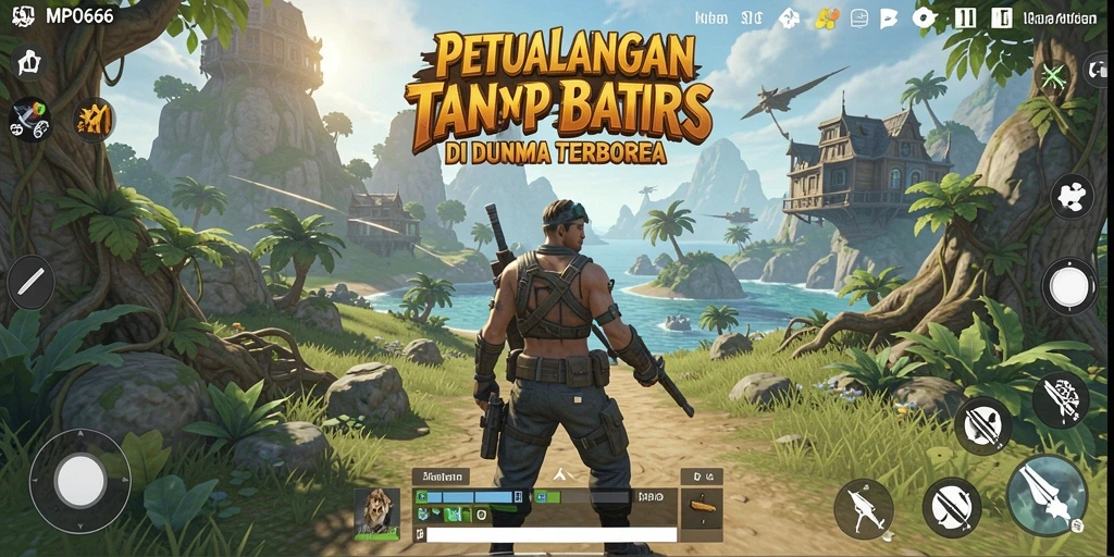 Tampilan gameplay MPO666 yang menakjubkan di dunia terbuka.