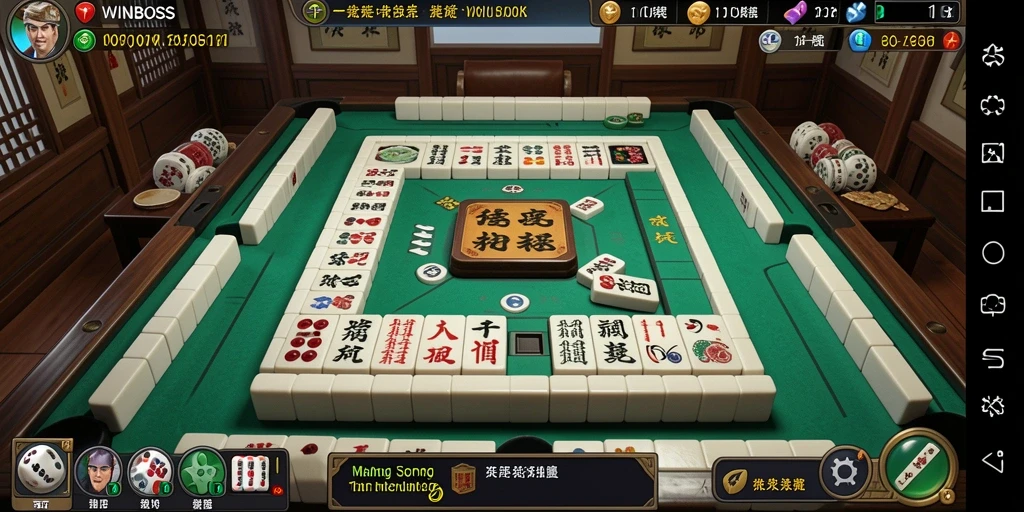 Screenshot gameplay WINBOSS dengan berbagai level Mahjong.