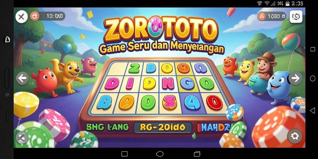 Screenshot ZOROTOTO menampilkan serunya permainan Bingo.